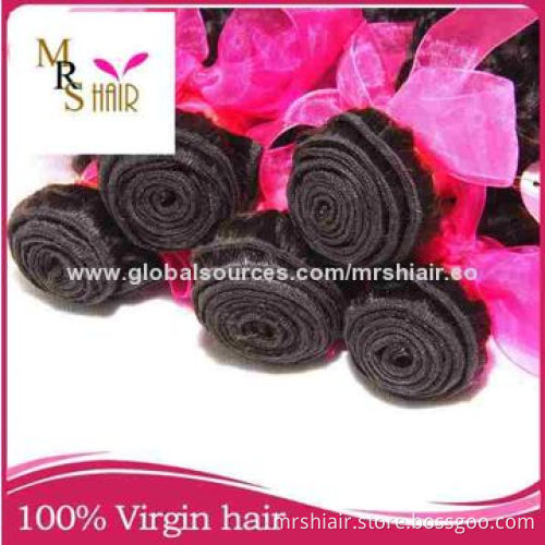 Brazilian hair unprocessed Jerry curl human virgin hair extension, dark hair